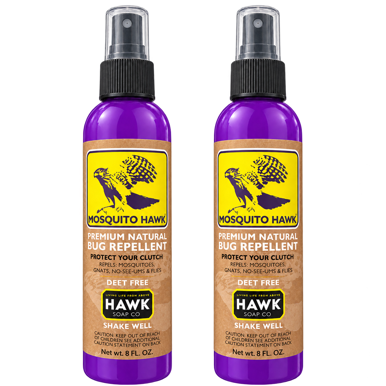 Mosquito Hawk® Premium Natural Bug Repellent – 2 Pack, 8 oz. Bottles