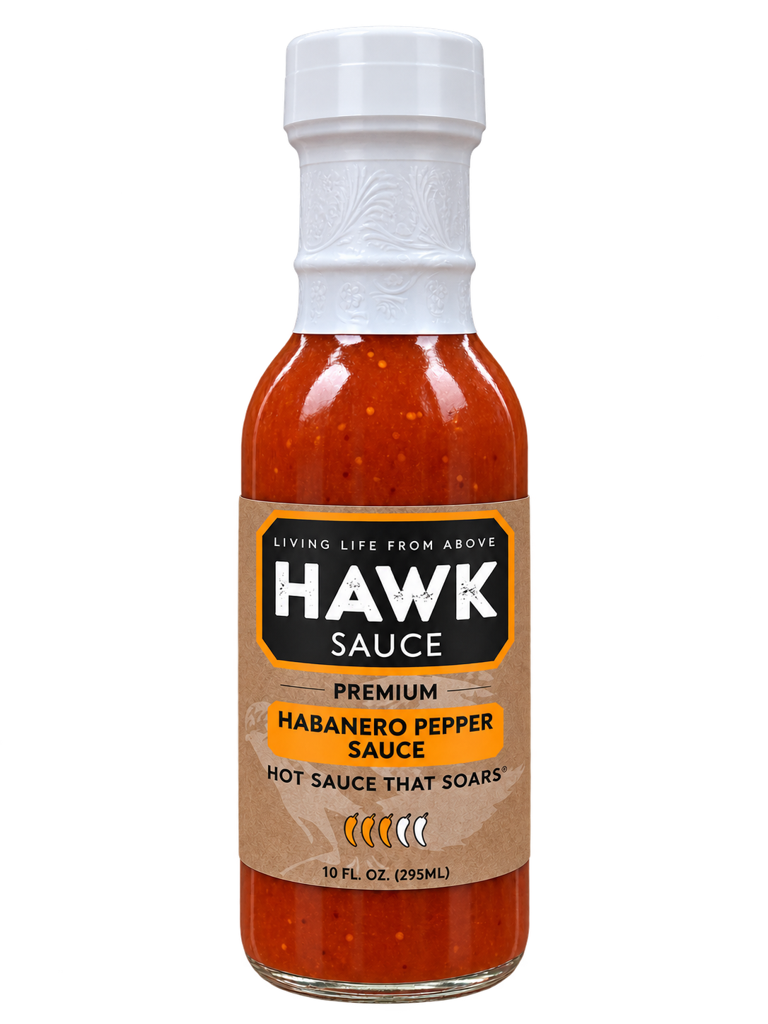 Hawk Sauce Habanero Pepper Sauce – Authentic Louisiana Hot Sauce - 10oz Bottle