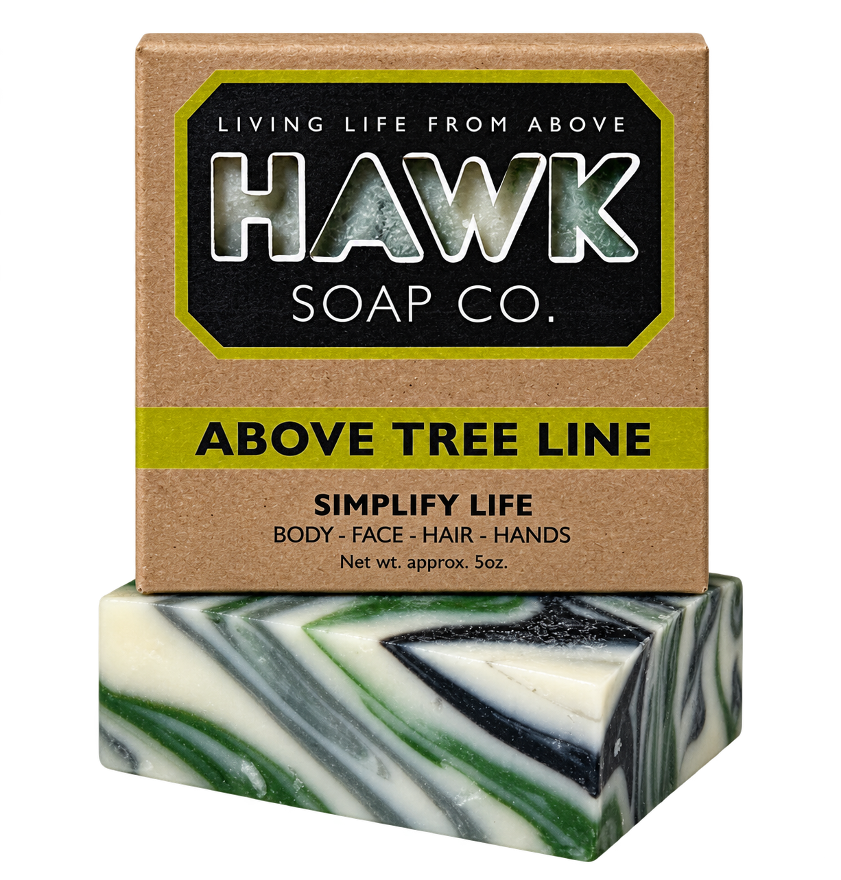 Above the Tree Line Soap – 5 oz. Activated Charcoal & Aloe Bar
