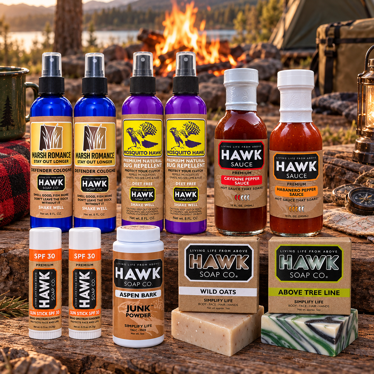 Hawk Soap Co. Camping Bundle – 11-Piece Outdoor Essentials Pack